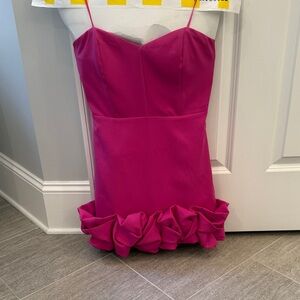 DO+BE Fuchsia Mini Dress with Ruffle Hem